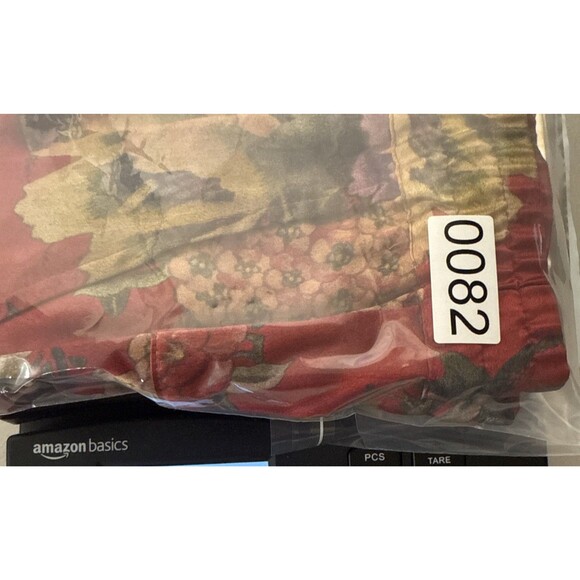 Biya Johnny Was Silk Floral Crop Pants Women's Size XS Pull On Pockets - Picture 16 of 16